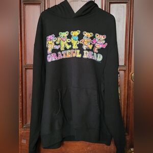 Grateful Dead Black Jack Dancing Bears Hooded Sweatshirt Hoodie Size X L